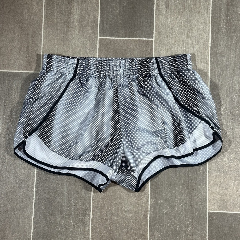 SO Womens Athletic Shorts Small Black White Dot Gradient Running Dolphin Sporty